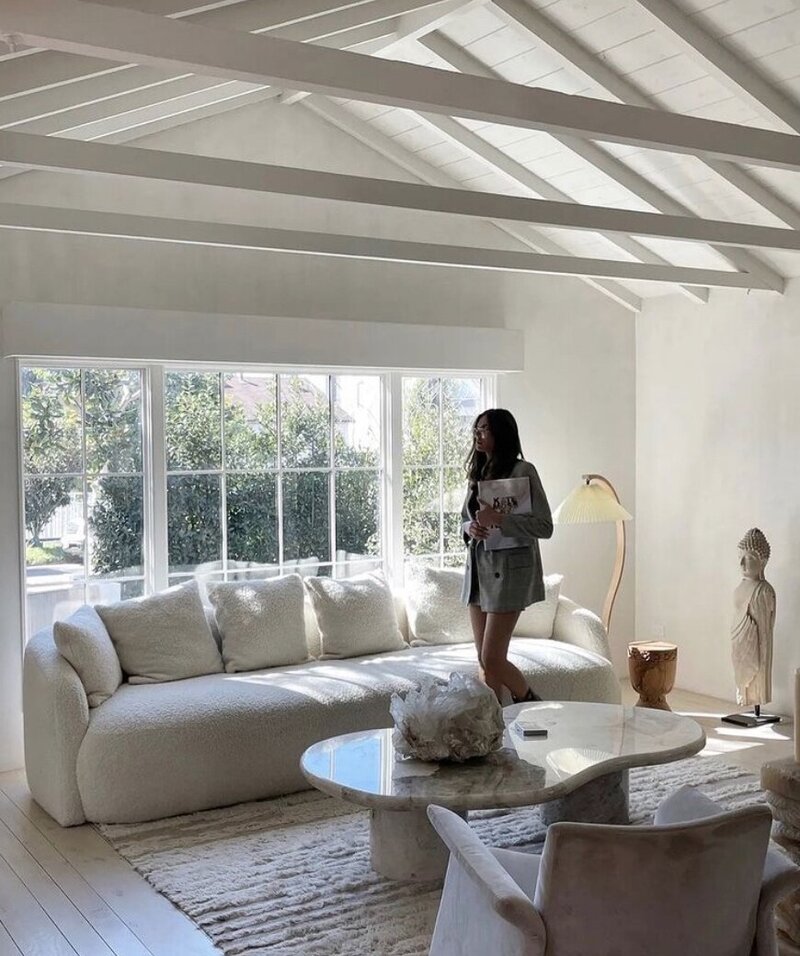Bright neutral living room interior